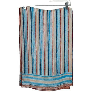 Echo rectangular Silk Scarf irregular striped Modern Cottagecore Luxury Basic
